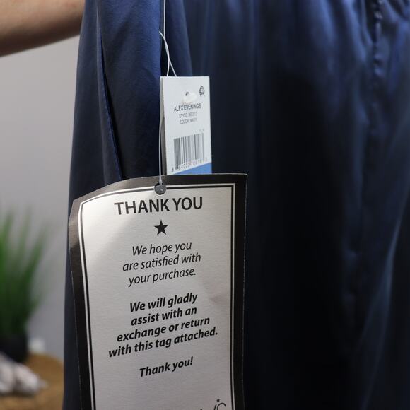 Alex Evenings Navy Blue Satin Maxi Skirt Size XL – NWT - Picture 4 of 4